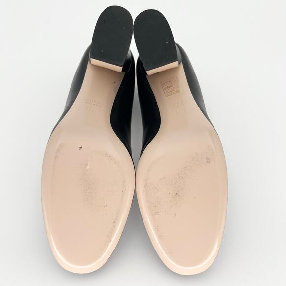 GUCCI Willow Loafer Pumps EU 37.5 US 7.5 Black GG Logo Pearl Scalloped Leather - Picture 4 of 15